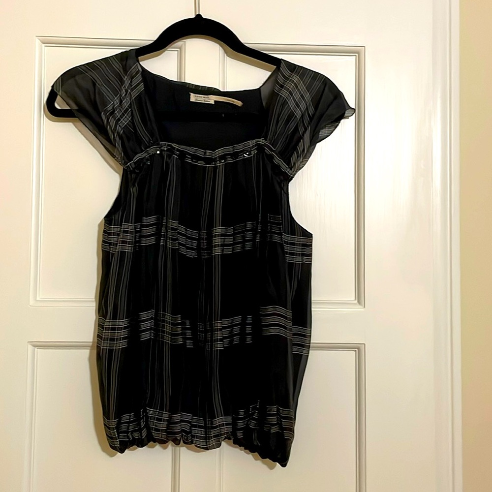 Leon Max Limited Edition black 100% Silk sleeveless blouse